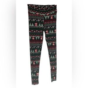 NWT: PLANET GOLD Festive Christmas Leggings - Green and Red Holiday Size Medium